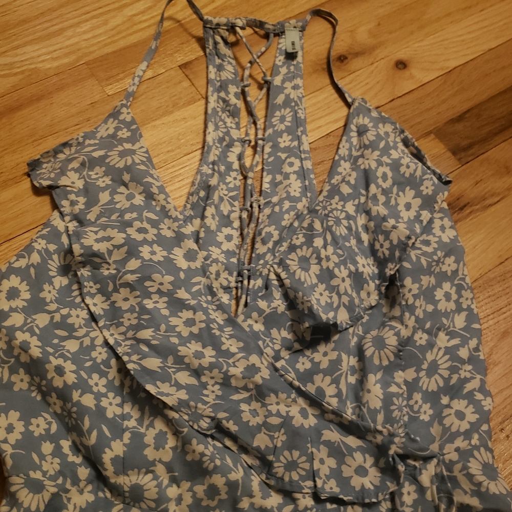 UO Kimchi Blue Floral Halter Style Mini Dress - Picture 7 of 11